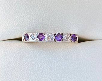 Eternity 9ct Gold February Amethyst Stud Earrings Eternity 9ct Gold February Amethyst Stud Earrings