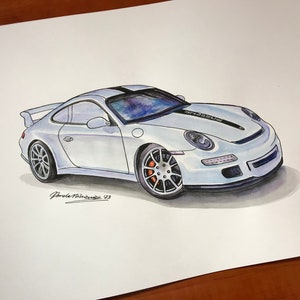 Personalised car painting, Original Art, Printable car art , Car custom portrait, Gifts for him, Boyfriend gift, Gift for car lovers, Father