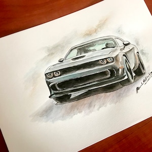 Personalised car painting, Original Art, Printable car art , Car custom portrait, Gifts for him, Boyfriend gift, Gift for car lovers, Father