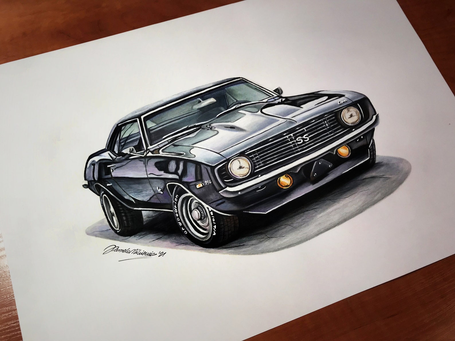 Personalized Car Drawing, Custom Automotive Portrait, Original Artwork ...