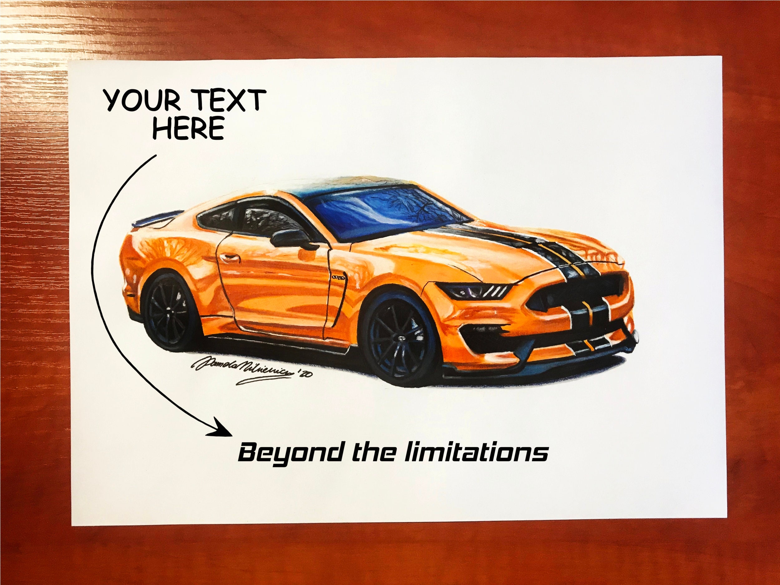 Custom Poster Ford Mustang GT, Realistic Car Drawing, Art for Him, Car  Portrait, Gift for Him, Boyfriend Gift, Wall Hanging Car, Man Cave - Etsy
