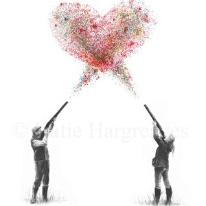 Shooting Kunstdruck - &#39;Love Is The Aim&#39; - Handsignierter Giclée Druck