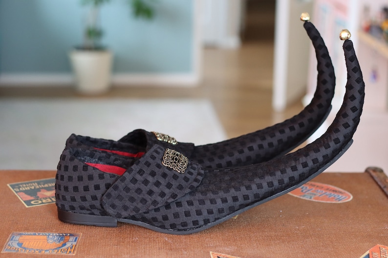 Black Elf Shoes Santa Claus Shoes Fancy Dress Theatrical