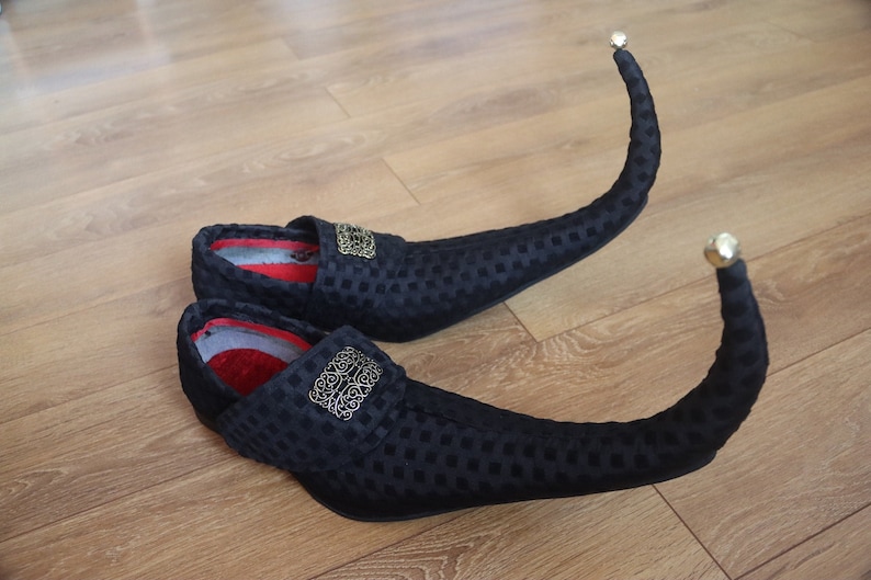Black Elf Shoes Santa Claus Shoes Fancy Dress Theatrical Shoes Etsy
