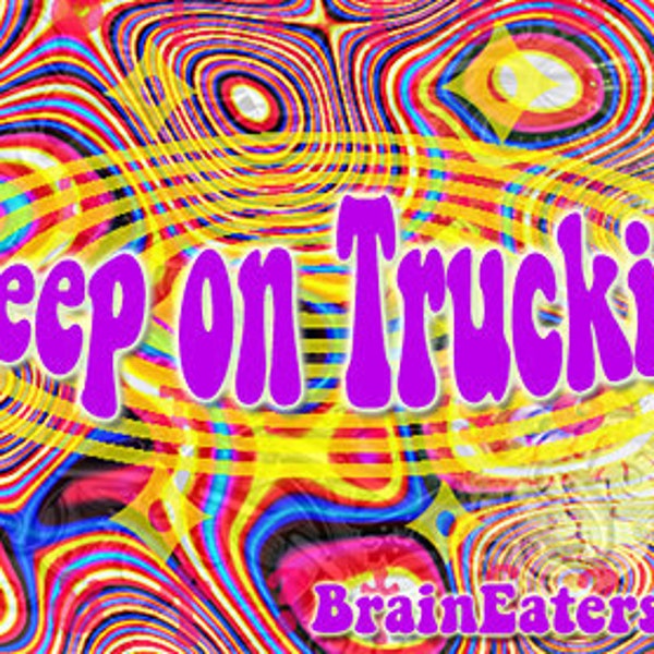 Keep on Truckin'_CV, MAC, Commercial Version, Type Font, Groovy, Hippy, Retro, Flower Power, Hippie, Peace, Jesus Freak, Love, Stoned