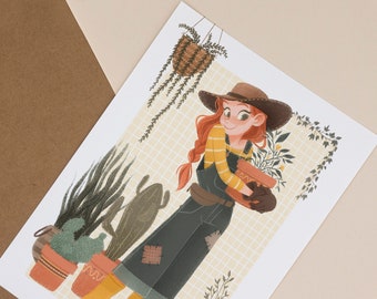 LITTLE GARDENER Din A4 & A5 - Illustration - FineArt - Photo Print