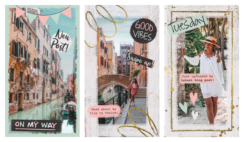 Instagram STORY STICKER Gold & Pastel Pack by Meikearts - Etsy