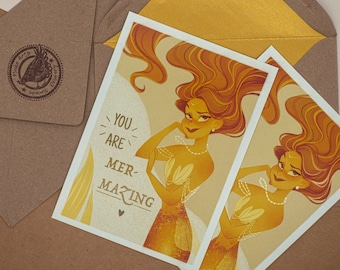 YOU ARE MERMAZING - Mermaid Postcard Double Pack