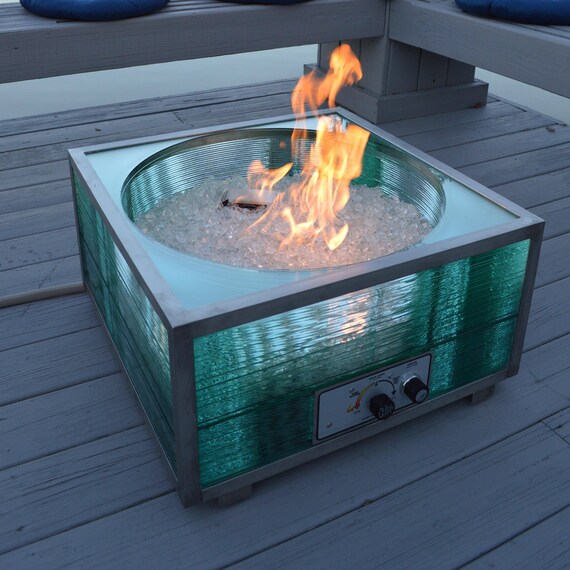 Emerald Glass Fire Pit Etsy