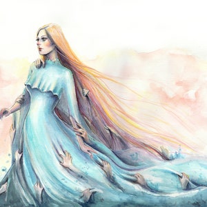 Original Watercolour Painting &quot;Imperial Waves&quot;