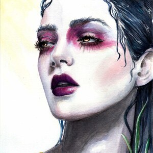 Kunst afdruk &quot;Lorelei&quot; zeemeermin folklore portret