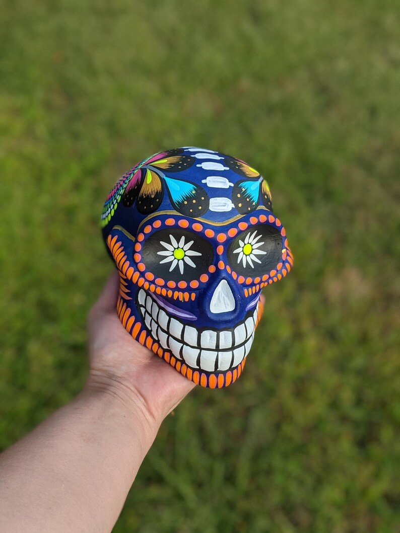 Handcrafted Day of the Dead Sugar Skull, Mexican Folk Art - Etsy