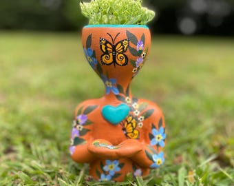 The Original Pothead, Mini Planter, Boho Garden Decor, Succulent Pot, Flower Pot