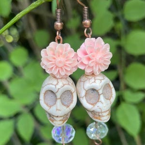 Day of the Dead Earrings | Sugar Skull | Dangle Earrings | Día de Los Muertos Jewelry | Boho Jewelry | Festival Skull Earrings | Calavera
