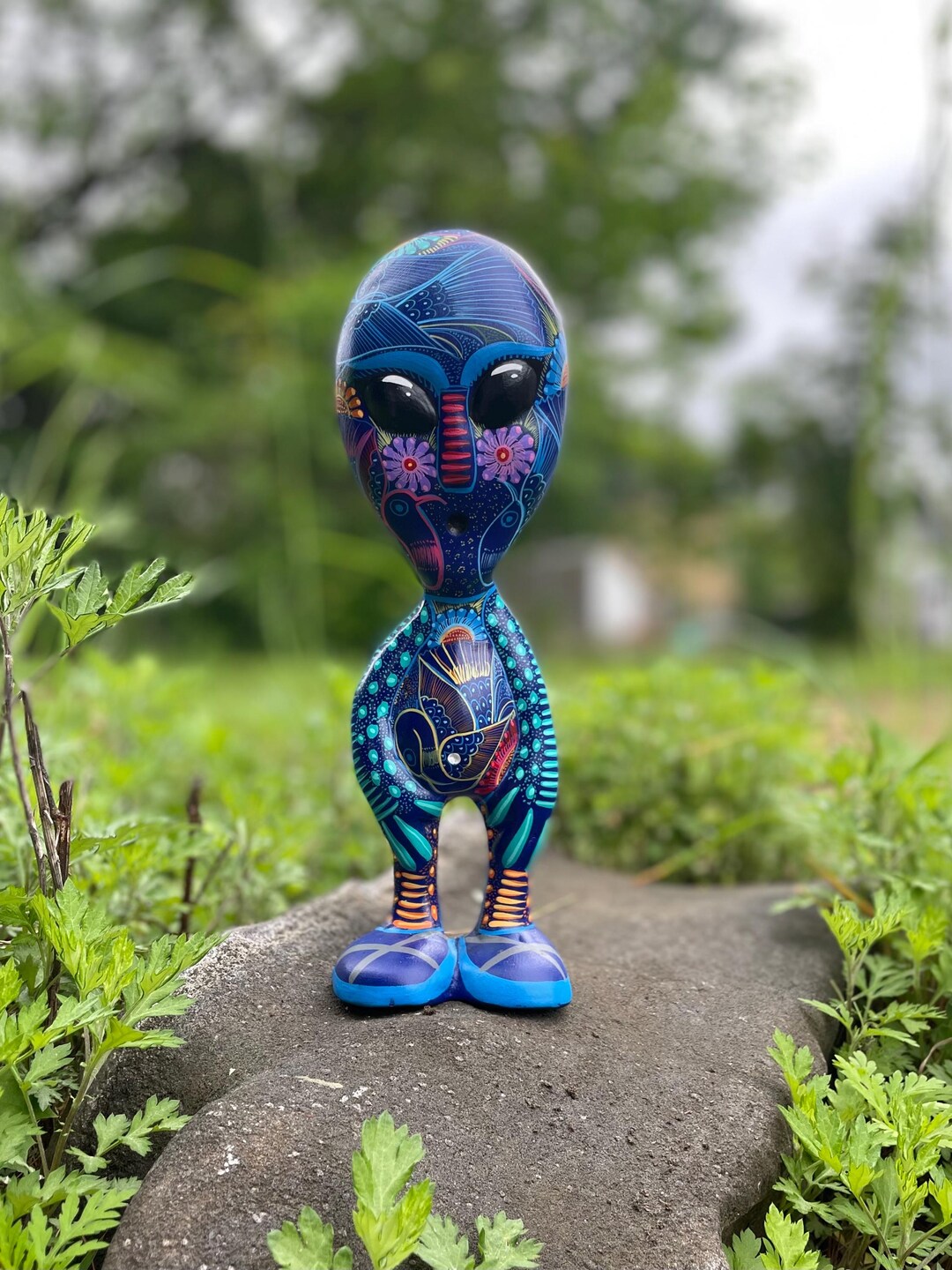 Alien Statue, UFO, Unique Garden Decor, Martian, Space Man, Ancient ...