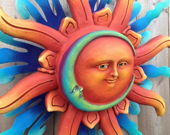 Vibrant Sun and Moon Luna Bella Garden Home Decor