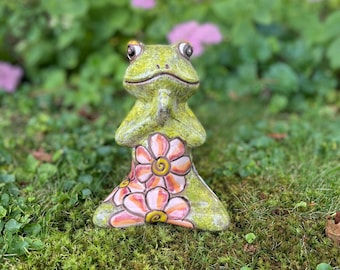 Handcrafted Yoga Frog Decor, Yoga Gift