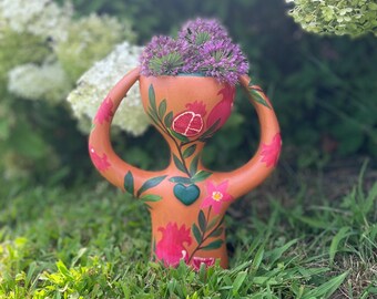 The Original Pothead Planter | Hand-Painted Ceramic Succulent Pot | Boho Garden Decor | Unique Plant Lover Gift
