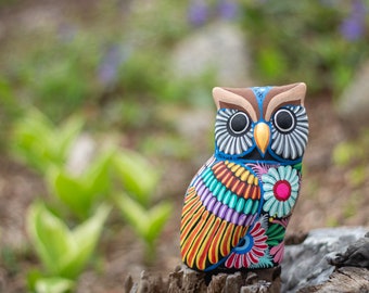 Owl Statue | Garden Decoration | Home Decor | Mexican Pottery | Garden Gifts | Unique Gift Idea