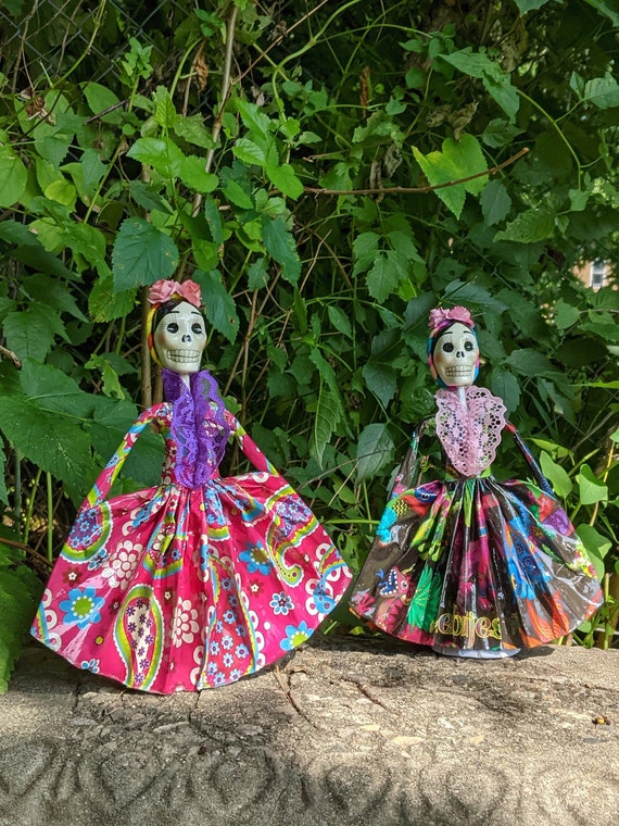 カトリーナ死者の日ミクストメディア人形メキシコの民芸品 - Etsy 日本