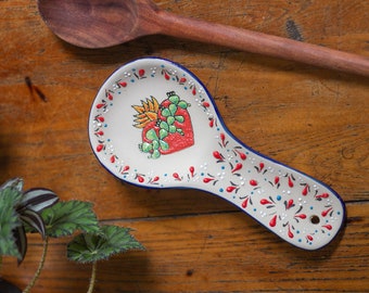 Spoon Rest | Sacred Heart | Cactus | Rustic Kitchenware | Farmhouse Kitchen | Housewarming Gift Ideas