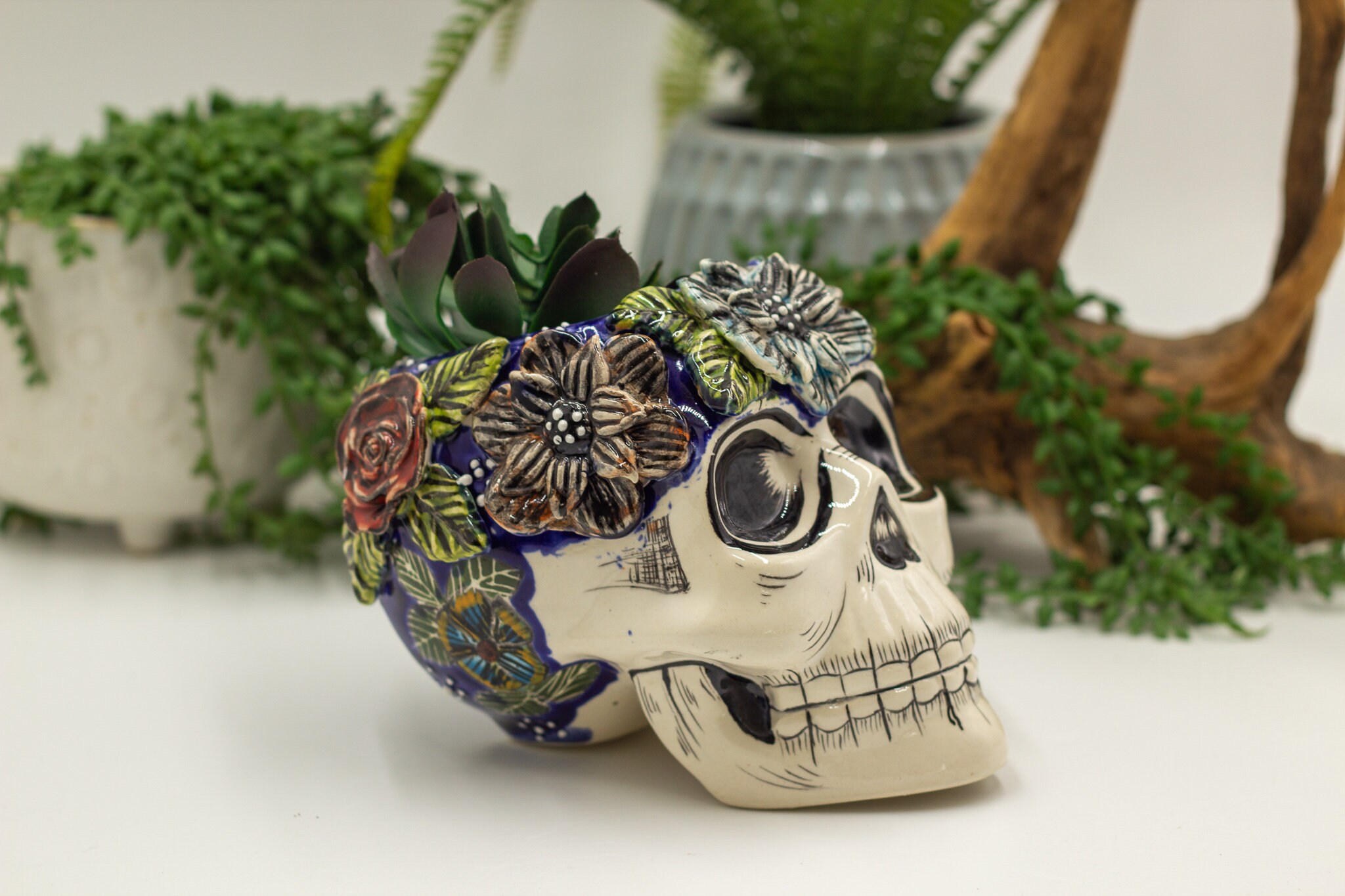 Skull Planter - Etsy Skull Planter - Etsy
