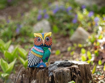 Owl Statue | Mexican Pottery | Garden Decoration | Home Decor | Garden Gifts | Unique Gift Idea