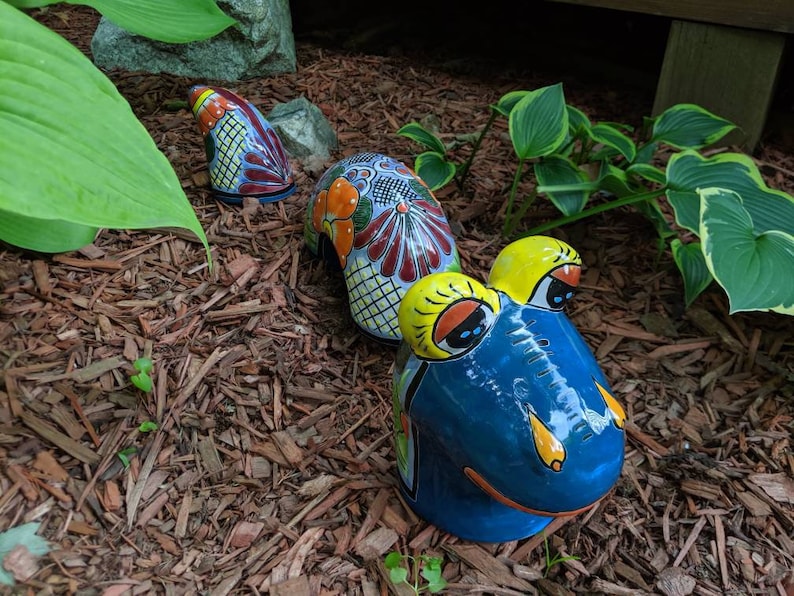 Garden Snake Outdoor Decor Whimsical Mexican Art Etsy