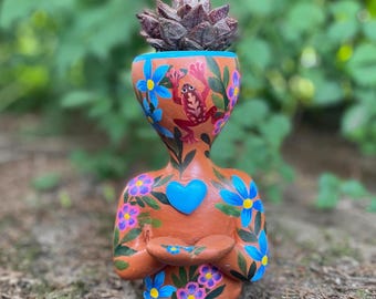 The Original Pothead, Mini Planter, Boho Garden Decor, Succulent Pot, Frog