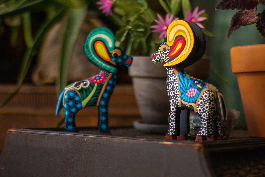 Ram Wood Carving Animal Statue Home Decor Etsy