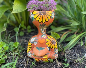The Original Pothead Planter | Hand-Painted Ceramic Succulent Pot | Boho Garden Decor | Unique Plant Lover Gift