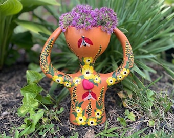 The Original Pothead Planter | Hand-Painted Ceramic Succulent Pot | Boho Garden Decor | Unique Plant Lover Gift