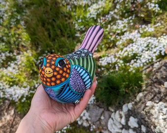 Bird Statue | Garden Decoration | Home Decor | Mexican Pottery | Whimsical Decor | Unique Gift Idea | Garden Gifts