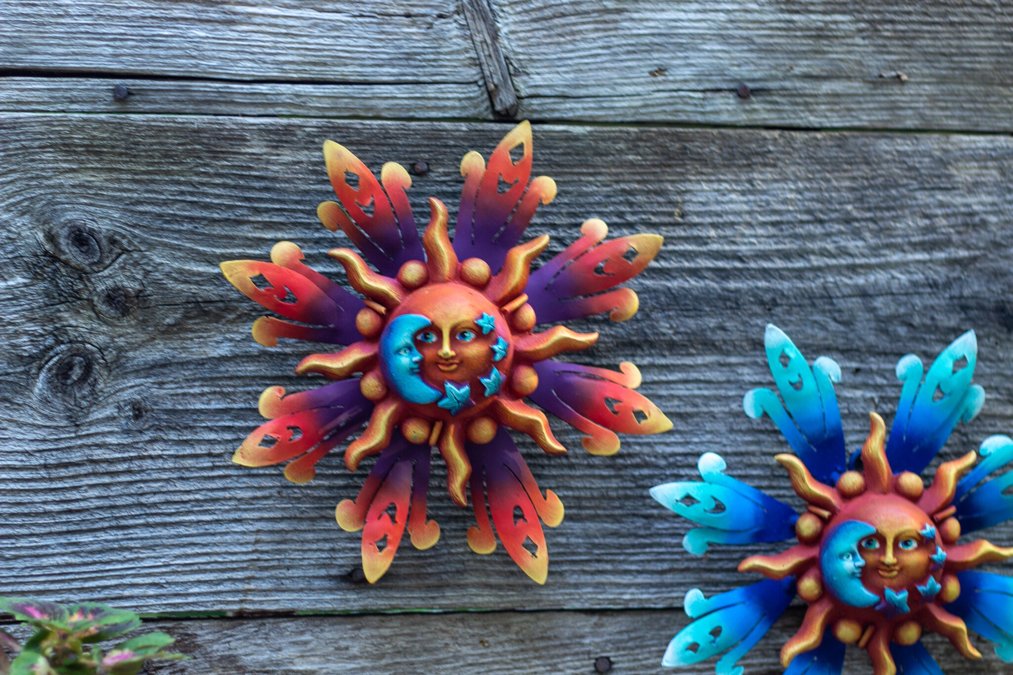 Moon Sun Stars Garden Decor Set Whimsical Garden Art | Etsy