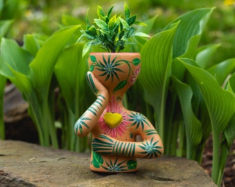 The Original Pot Head Planter | Garden Planter | Whimsical Garden Art | Indoor Outdoor Planter | Unique Gift Idea