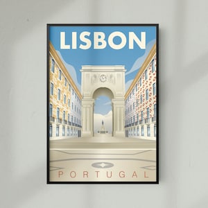 Reisposter Lissabon: Rua Augusta Arch, Portugal Art Print