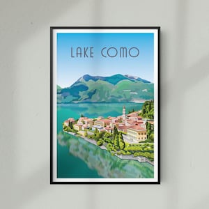 Lake Como Travel Poster: Italian Lakes Art Print