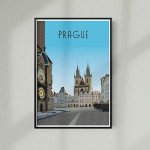 Prague Travel Print Czech Republic Travel Poster Prague Travel Print Prague Travel Poster Prague Old Town Print Czech Republic Czechia