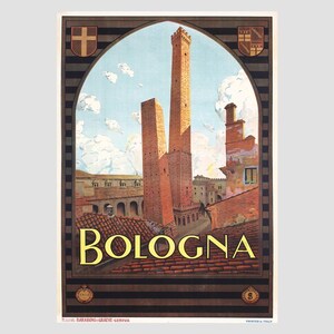 Bologna Italy Vintage Travel Poster Print
