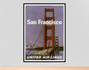 San francisco bridge A3 vintage retro travel /& railways posters print #3
