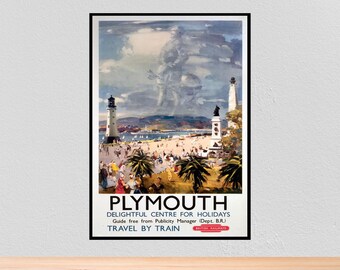 Vintage British Rail Plymouth Mayflower Railway Poster A4//A3//A2//A1 Print