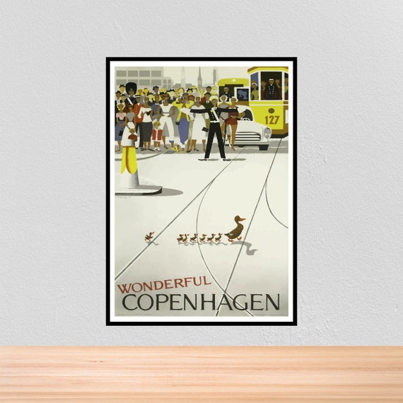 CD02 VINTAGE COPENHAGEN DENMARK TRAVEL A3 POSTER PRINT