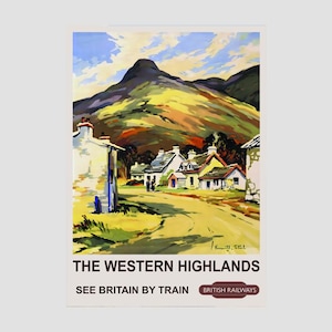 affiche vintage British Rail Travel en Ecosse, impression vintage British Rail Travel en Ecosse