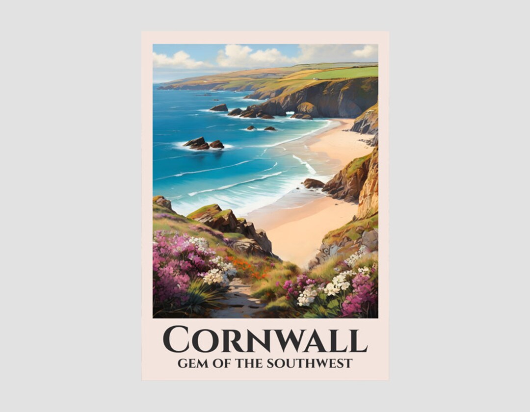 Poster Incorniciato Wee Blue Coo - Stampa D'arte Viaggio Spiaggia Irlanda, Formato 12x16 Pollici, Cornice Nera/marrone/bianca - 5
