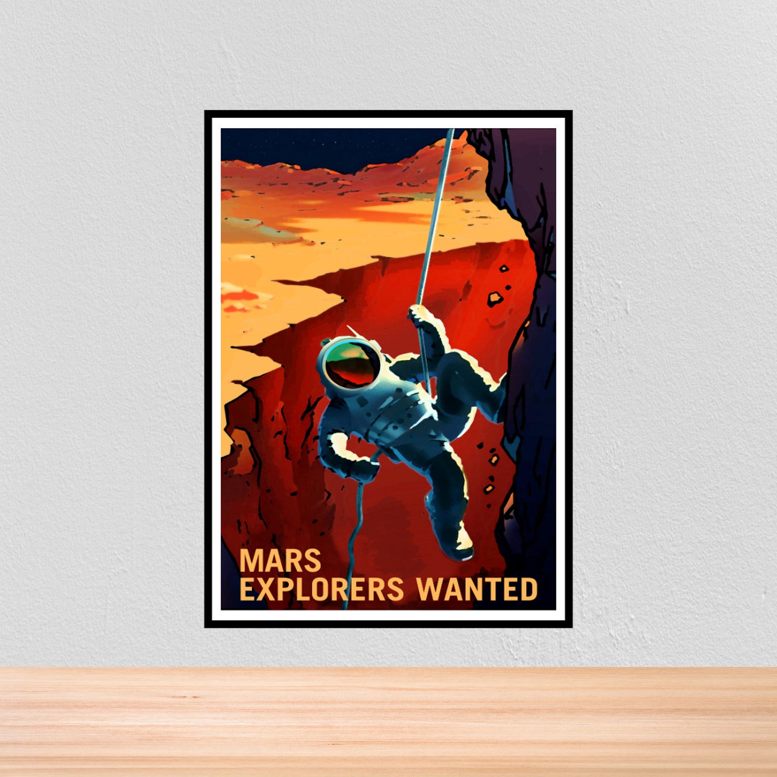 Retro Space Poster NASA Space Poster of Mars Explorers Retro - Etsy