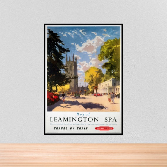 Vintage British Rail Leamington Spa Railway Poster A3//A2//A1 Print