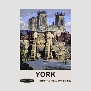 affiche vintage de voyage British Rail York, impression vintage de voyage British Rail de York