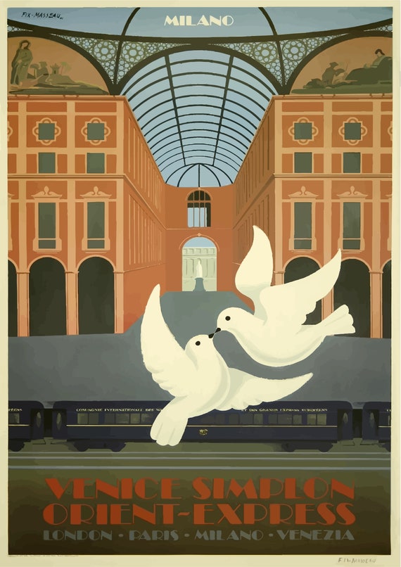 VINTAGE MILANO MILAN ITALY TRAVEL A2 POSTER PRINT