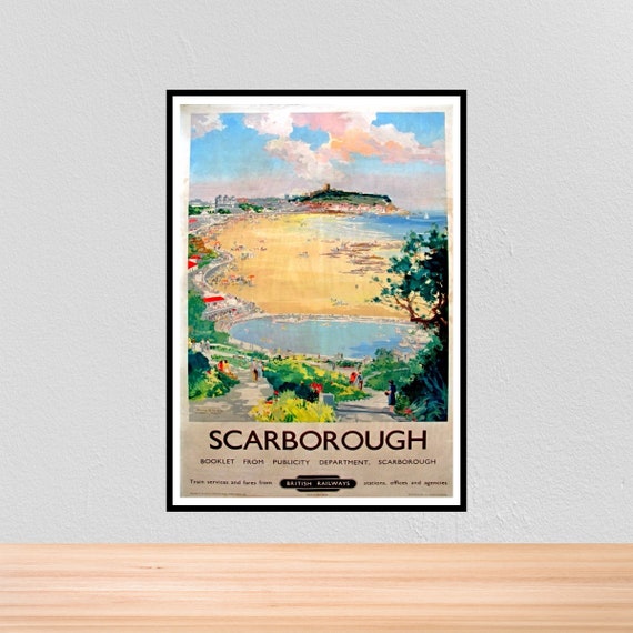 075 Vintage Railway Art Poster Scarborough North Yorkshire