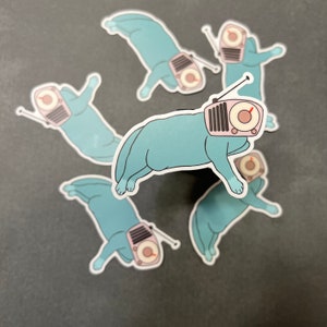 Retro Cat Sticker | character sticker | sci-fi sticker | waterproof sticker | vinyl sticker